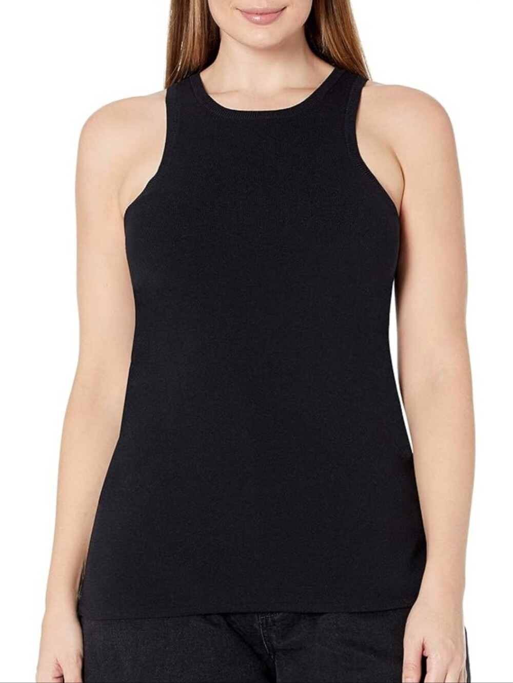 The Drop @Lucyswhims Fitted Cutaway Racer Tank Sweater, XL, Black